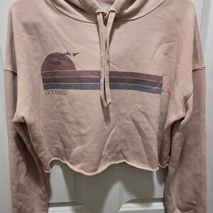 Women's Pink Cropped Hoodie